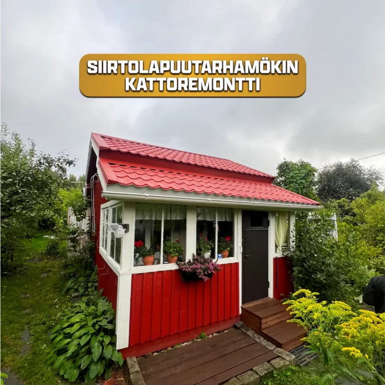 Kattoremontti Tampere - Siirtolapuutarhamökin kattoremontti - Kuva 1